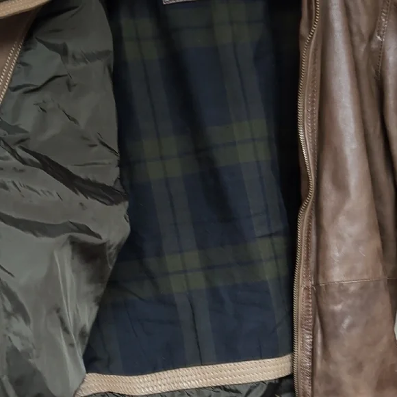 Massimo Dutti Men's Premium Brown Leather Jacket - Picture 2 of 13